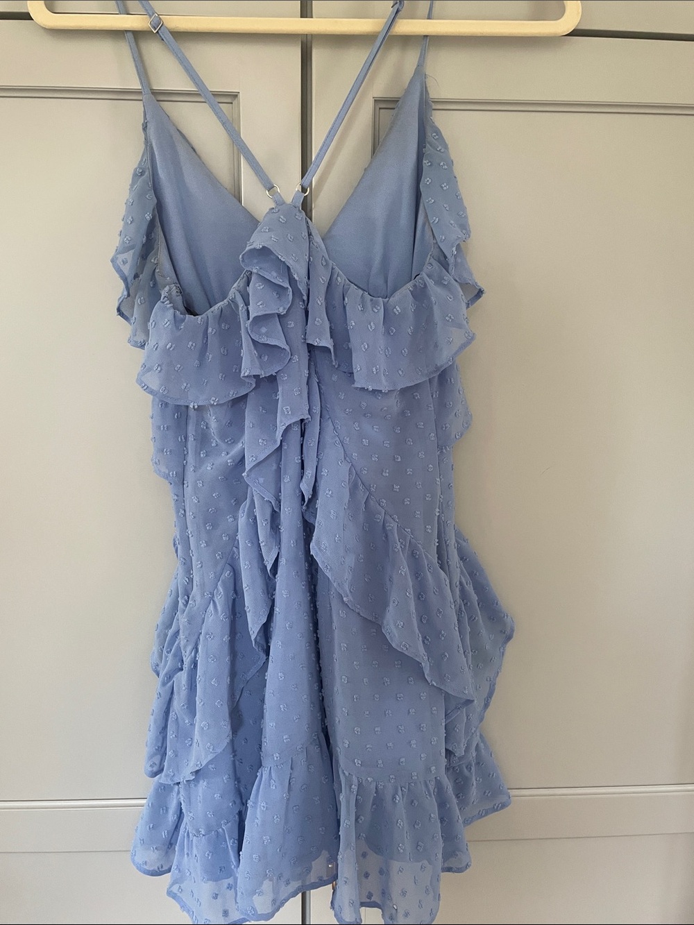 NBD Powder Blue Ruffle Mini Dress - Picture 5 of 5